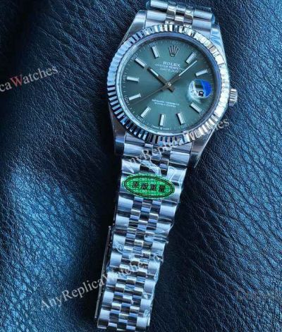 CBD Factory Rolex Datejust Green Face 41mm Dandong 3235 Movement SS Jubilee Band Watch